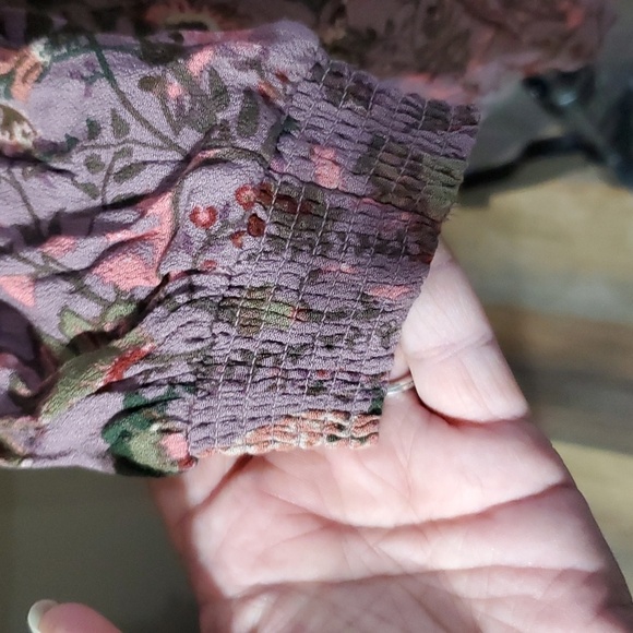 Free people purple off shoulder shorts jumper romper - Picture 3 of 6